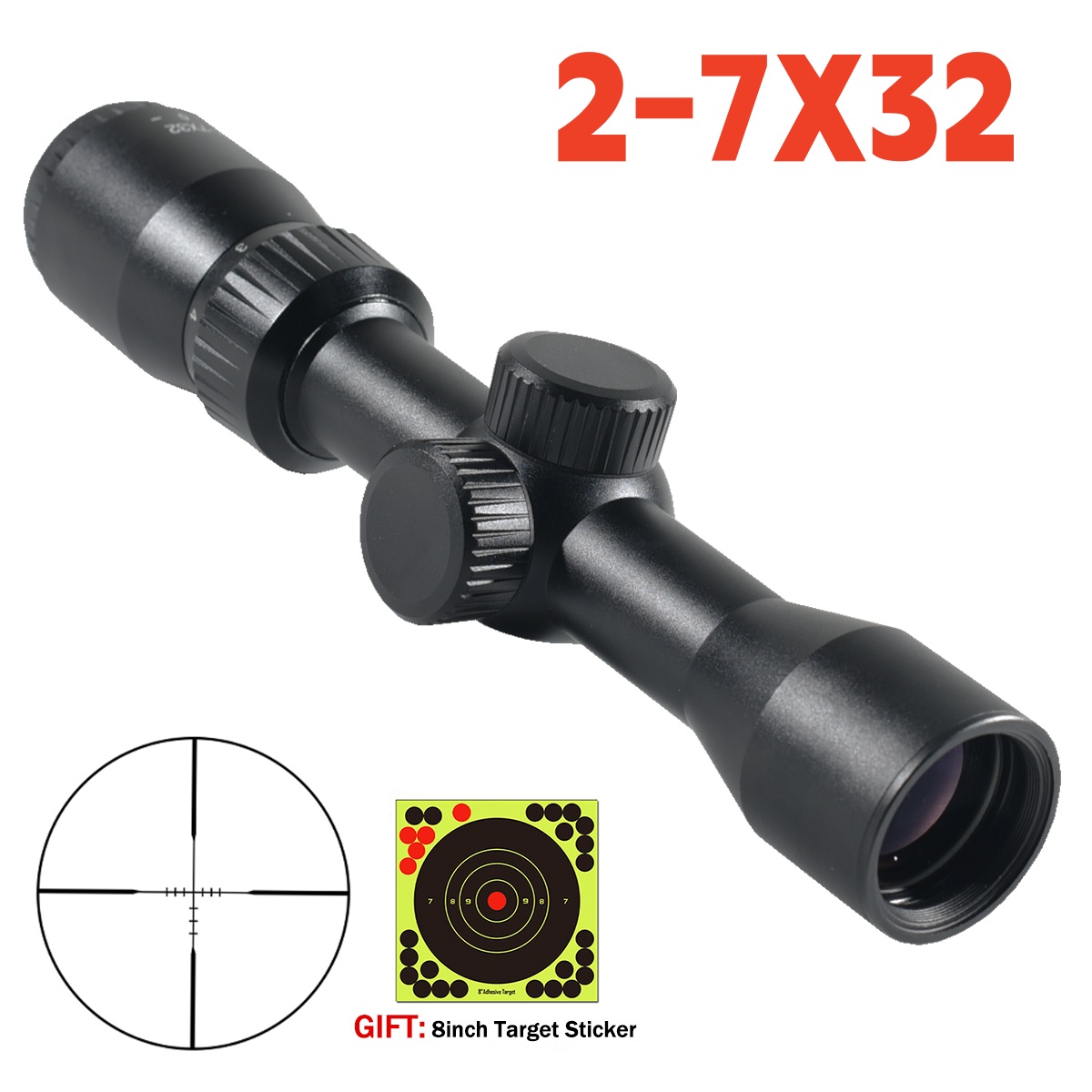 Crossbow Scope Sight - 사냥용 전술 조준경 2-7x32 라이플스코프(SFP) 광학
