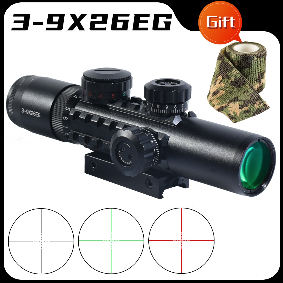 Crossbow Scope Sight - 전술용 3-9X26EG 크로스보우 숏 헌팅 광학