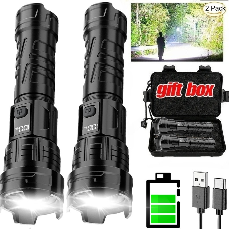 Outdoor Hunting And Fishing - 슈퍼 밝은 LED 손전등 USB 충전식