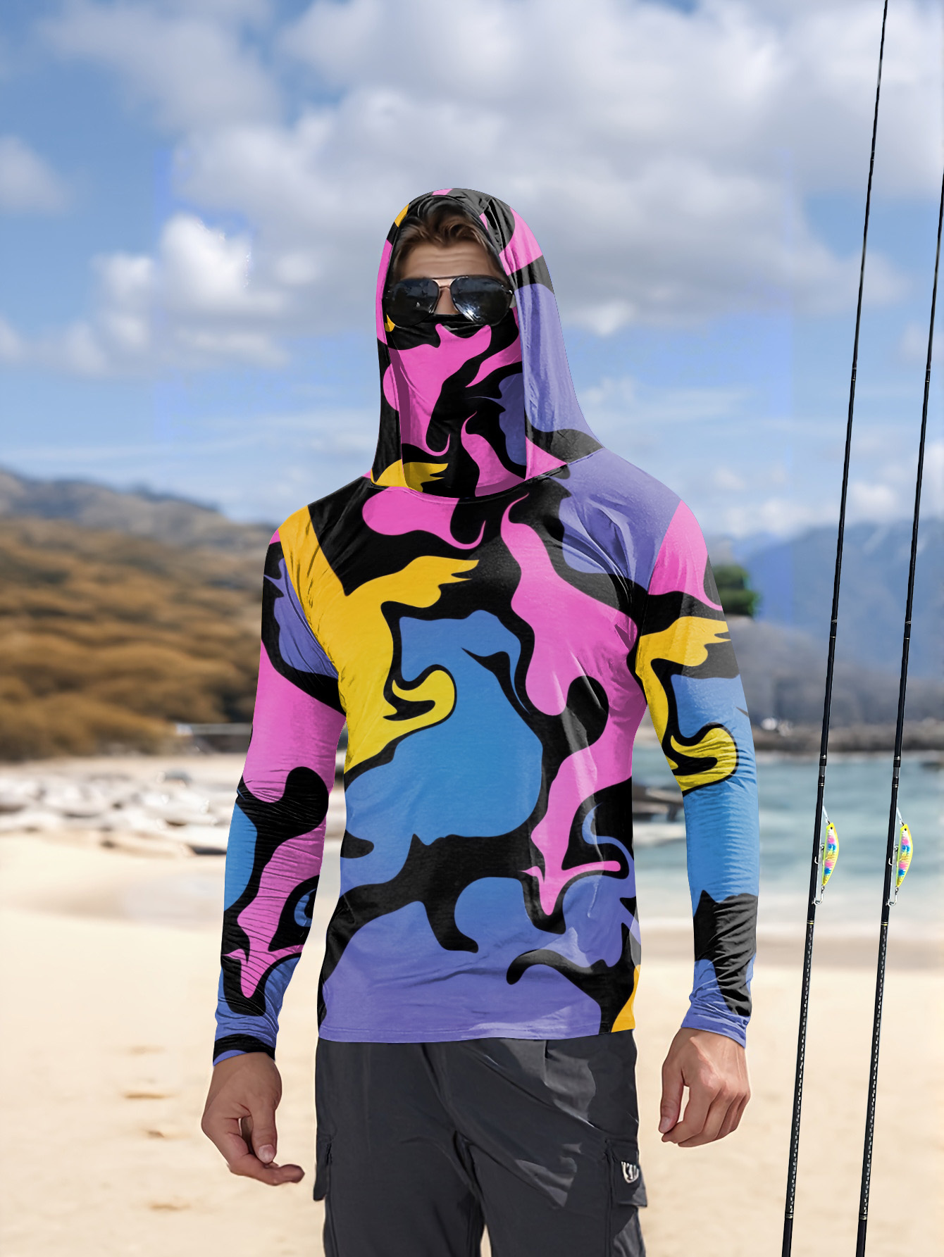 낚시 후드티 남성용 긴팔 자외선 차단 셔츠 사냥 스포츠 - Outdoor Hunting And Fishing 리뷰 및 가격