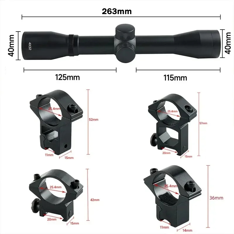4x32 1.5-5x32IR 2-6X32AOE 전술 스 - Crossbow Scope Sight 리뷰 및 가격