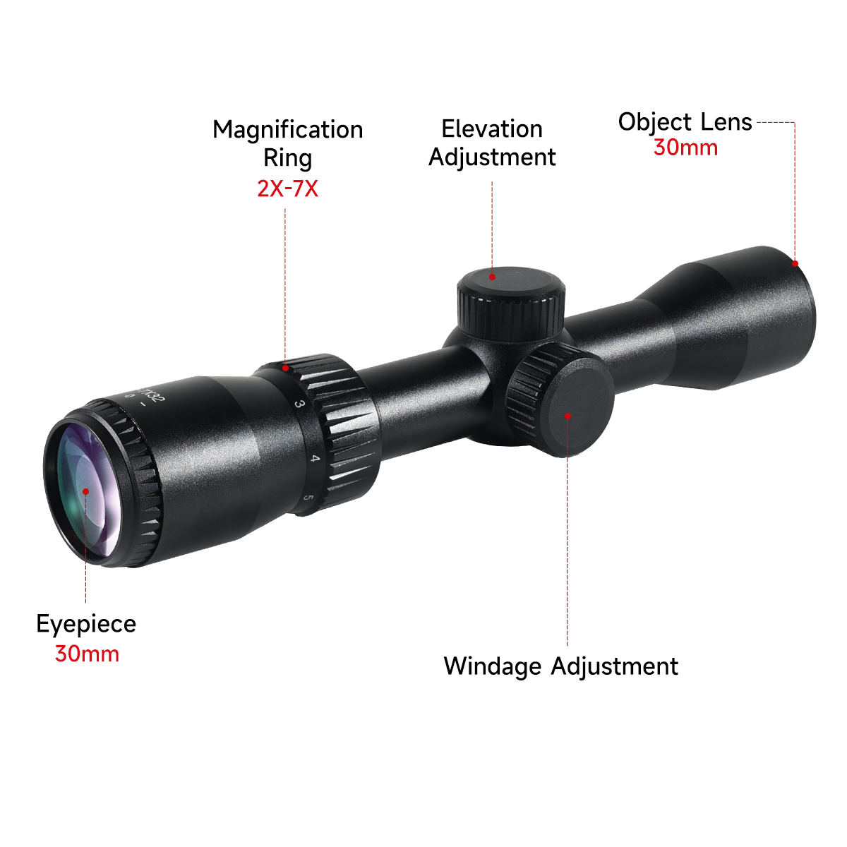 사냥용 전술 조준경 2-7x32 라이플스코프(SFP)  - Crossbow Scope Sight 리뷰 및 가격