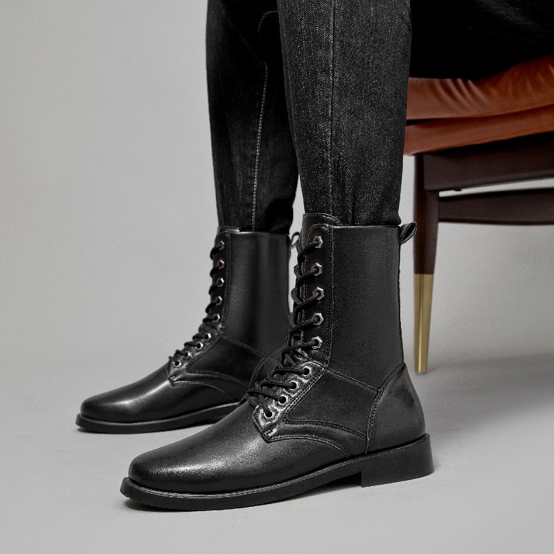 하이탑 가죽 부츠 아웃도어 전술 전투 부츠 남성용 보안 - Outdoor Hunting Boots For Men 리뷰 및 가격