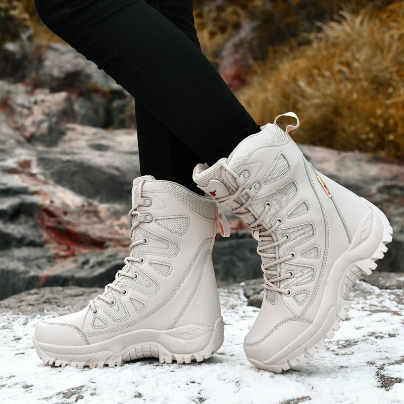 플러시 겨울 야외 하이킹 부츠 커플 남성 트레킹 신발  - Outdoor Hunting Boots For Men 리뷰 및 가격