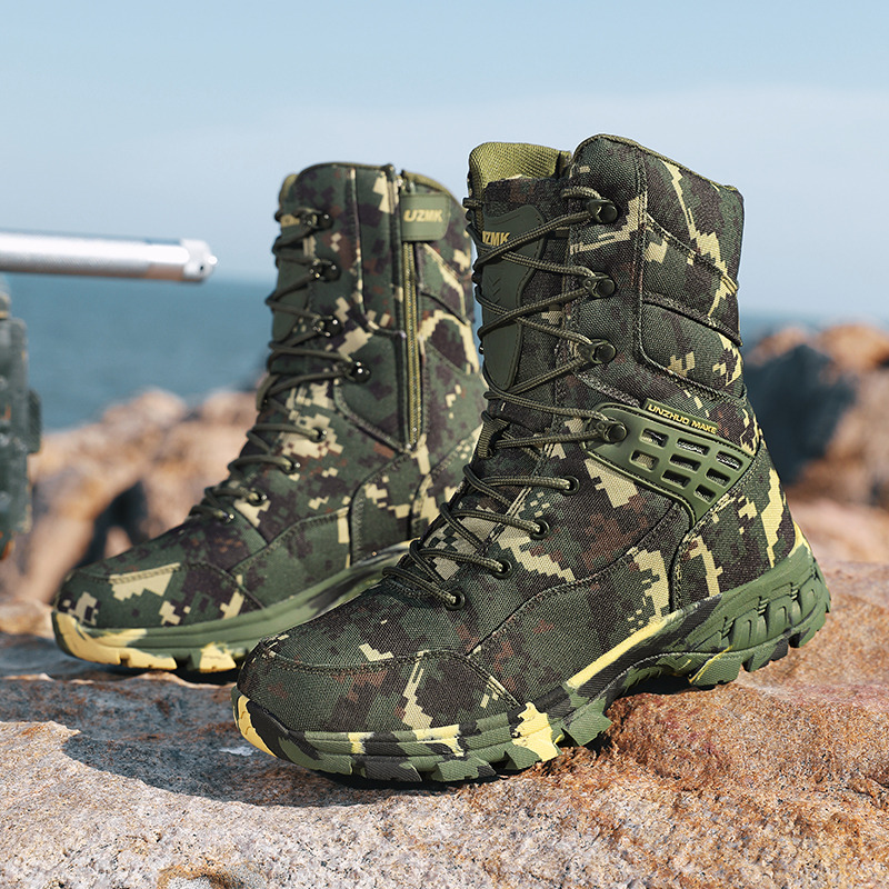 고품질 남성용 야외 부츠 위장 사냥 남자 트레킹 부츠  - Outdoor Hunting Boots For Men 리뷰 및 가격