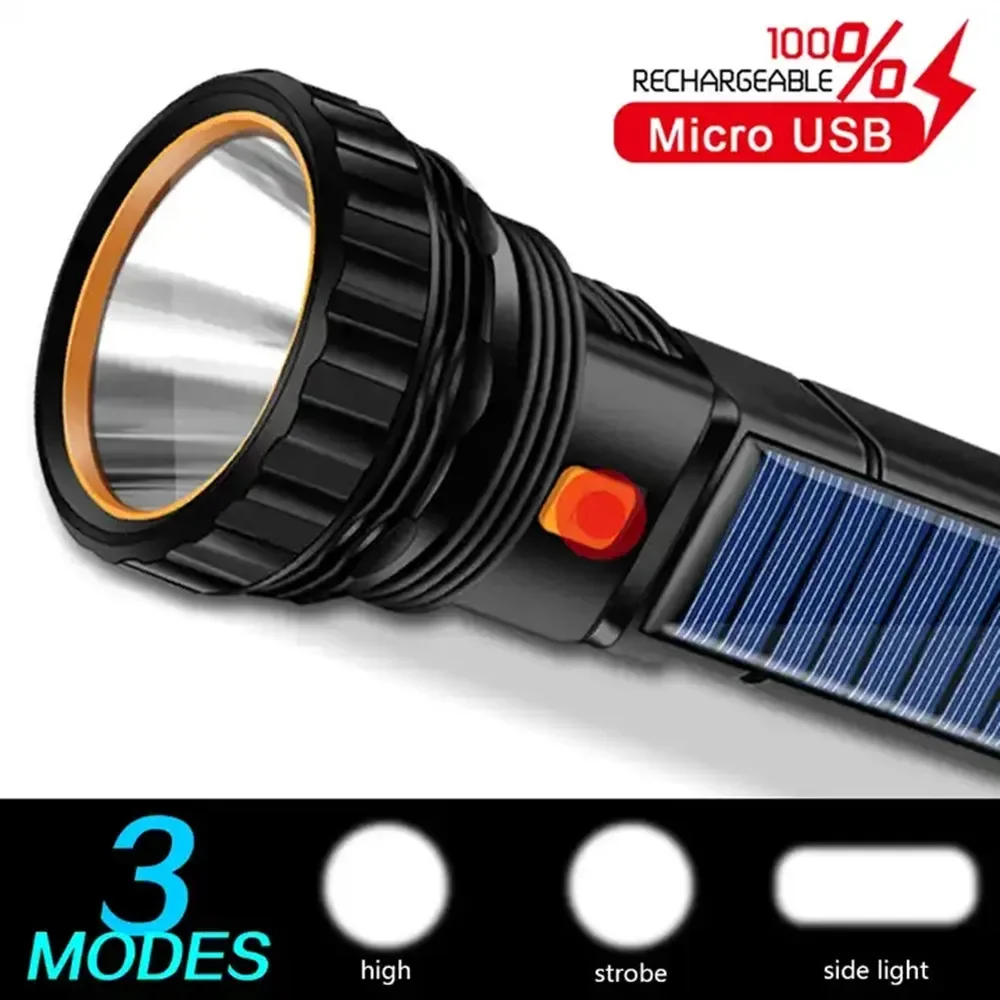 1PC 다기능 태양열 LED 손전등 야외 장거리 토치  - Outdoor Hunting And Fishing 리뷰 및 가격